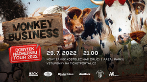 Monkey Business: DOBYTEK NÁDHERNEJ TOUR 2022 JE TU! v Novém zámku Kinských v Kostelci nad Orlicí